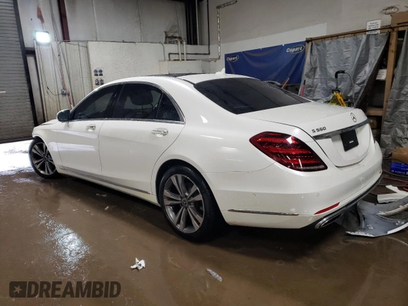 2018 Mercedes-Benz S 560 with VIN WDDUG8GB0JA386200, listed as a Copart auction lot 47555505 with 42,840 mi miles and Salvage Title. Bid and sale history available at carsss.com. Image 2.