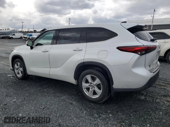 2022 Toyota Highlander LE with VIN 5TDBZRBHXNS183417, listed as a Copart auction lot 50680265 with 76,636 mi miles and Clean title. Bid and sale history available at DreamBid. Image 2.