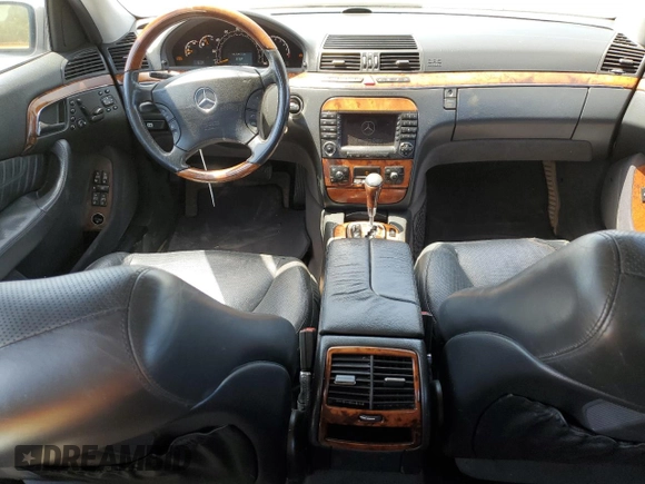 2005 Mercedes-Benz S-Class 5.0L with VIN WDBNG75J15A444130, listed as a Copart auction lot 54367505 with 168,855 mi miles and Clean Title. Bid and sale history available at carsss.com. Image 8.