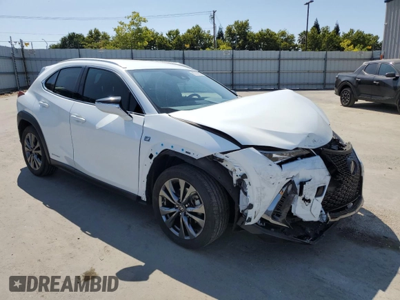 2021 Lexus UX 250h F Sport with VIN JTHE9JBH0M2043962, listed as a Copart auction lot 62220935 with 43,278 mi miles and Salvage title. Bid and sale history available at DreamBid. Image 4.