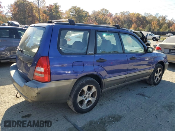 2003 Subaru Forester XS with VIN JF1SG65643H727254, listed as a Copart auction lot 78427674 with 231,553 mi miles and Clean Title. Bid and sale history available at carsss.com. Image 3.