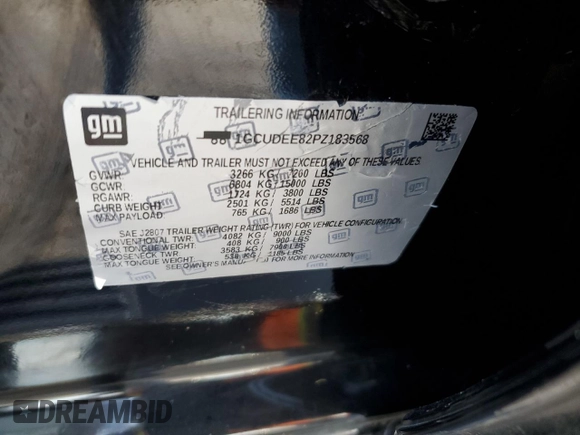 2023 Chevrolet Silverado 1500 RST with VIN 1GCUDEE82PZ183568, listed as a Copart auction lot 73256954 with 30,652 mi miles and Salvage Title. Bid and sale history available at DreamBid. Image 12.