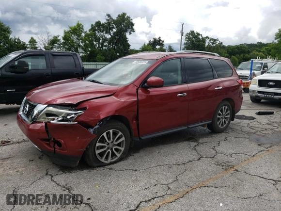 2014 Nissan Pathfinder S with VIN 5N1AR2MM3EC672574, listed as a Copart auction lot 60650325 with 139,558 mi miles and Salvage title. Bid and sale history available at DreamBid. Image 1.