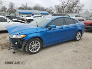 2020 Ford Fusion SE with VIN 3FA6P0LUXLR170087, listed as a Copart auction lot 43357105 with 59,395 mi miles and Salvage title. Bid and sale history available at DreamBid. Image 1.