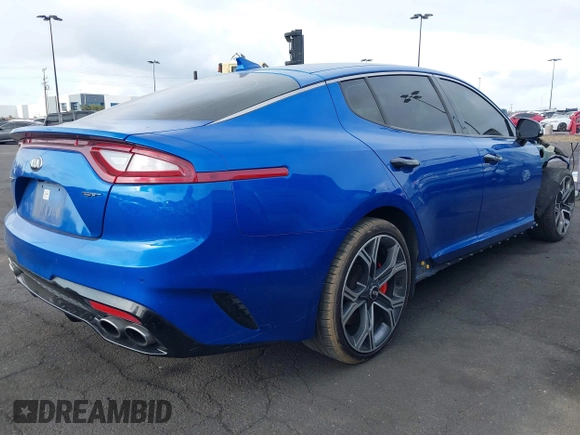 2018 Kia Stinger GT with VIN KNAE35LC5J6010230, listed as a IAAI auction lot 41924415 with 123,572 mi miles. Bid and sale history available at carsss.com. Image 4.
