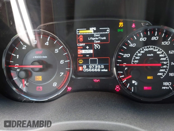 2021 Subaru WRX STI with VIN JF1VA2E65M9806189, listed as a IAAI auction lot 41876504 with 56,666 mi miles and . Bid and sale history available at DreamBid. Image 15.