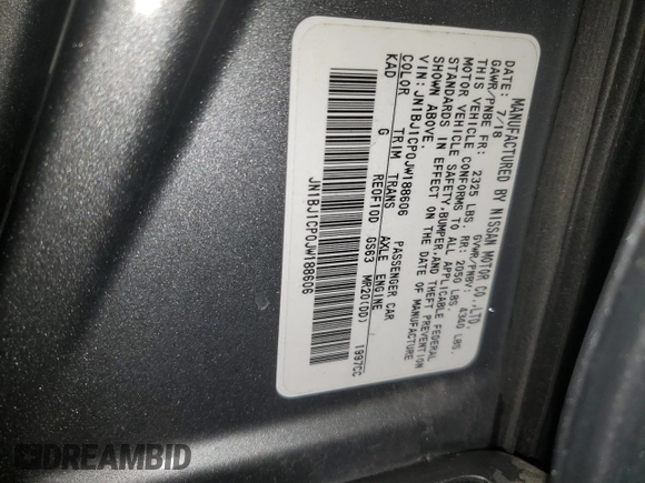 2018 Nissan Rogue Sport SV with VIN JN1BJ1CP0JW188606, listed as a Copart auction lot 47612735 with 65,455 mi miles and Salvage Title. Bid and sale history available at carsss.com. Image 15.