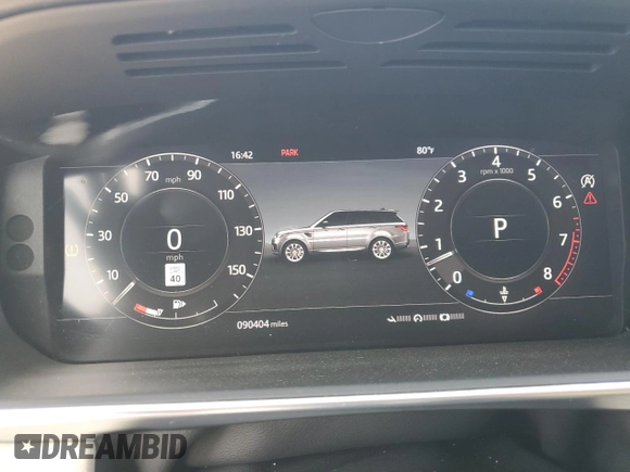 2020 Land Rover Range Rover Sport HSE with VIN SALWR2SUXLA747530, listed as a Copart auction lot 55449165 with 90,404 mi miles and Salvage title. Bid and sale history available at DreamBid. Image 9.