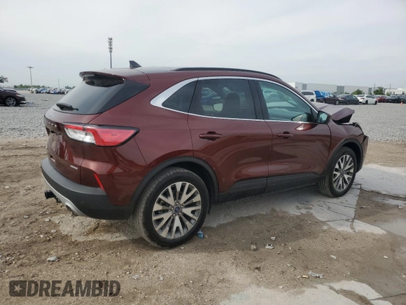 2021 Ford Escape Titanium with VIN 1FMCU9J91MUA79093, listed as a Copart auction lot 49645735 with 41,185 mi miles and Salvage Title. Bid and sale history available at carsss.com. Image 3.