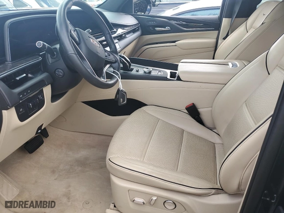 2021 Cadillac Escalade Premium Luxury with VIN 1GYS3CKL6MR218402, listed as a Copart auction lot 74196274 with 43,432 mi miles and Salvage Title. Bid and sale history available at carsss.com. Image 7.
