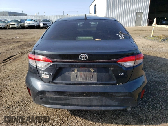 2021 Toyota Corolla LE with VIN JTDEPMAEXMJ173544, listed as a Copart auction lot 68386474 with 47,708 mi miles and Salvage Title. Bid and sale history available at carsss.com. Image 6.