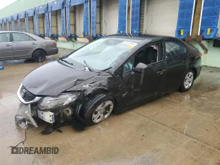 2013 Honda Civic LX z VIN 2HGFB2F52DH601075, wystawiony jako Copart lot #58512845 z przebiegiem Nie podano mil oraz Szkoda całkowita • Salvage title. Historia ofert i sprzedaży dostępna na DreamBid. Obrazek 1.