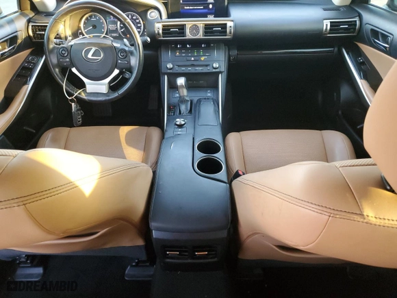 2016 Lexus IS 200t with VIN JTHBA1D25G5004502, listed as a Copart auction lot 43645835 with 77,597 mi miles and Salvage Title. Bid and sale history available at carsss.com. Image 8.