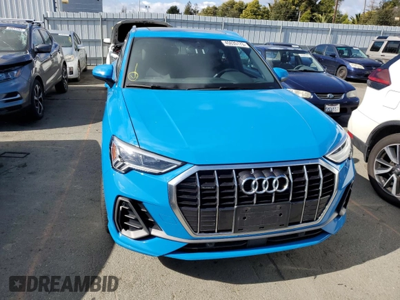 2019 Audi Q3 S line Premium Plus with VIN WA1EECF37K1064912, listed as a Copart auction lot 45035173 with 22,442 mi miles. Bid and sale history available at carsss.com. Image 5.