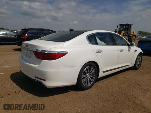 2016 Kia K900 Premium with VIN KNALT4D30G6031379, listed as a Copart auction lot 68472634 with 65,668 mi miles and Salvage Title. Bid and sale history available at carsss.com. Image 3.