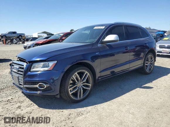 2014 Audi SQ5 with VIN WA1VGBFP4EA044659, listed as a Copart auction lot 49452835 with 114,813 mi miles and Salvage Title. Bid and sale history available at DreamBid. Image 1.