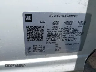 2024 Buick Encore GX Sport Touring with VIN KL4AMDSL6RB134272, listed as a IAAI auction lot 42235088 with 24,769 mi miles and . Bid and sale history available at DreamBid. Image 9.