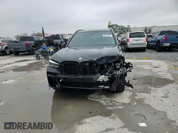 2023 BMW X5 sDrive40i with VIN 5UXCR4C07P9R26891, listed as a Copart auction lot 46105455 with 3,843 mi miles and Salvage Title. Bid and sale history available at carsss.com. Image 14.