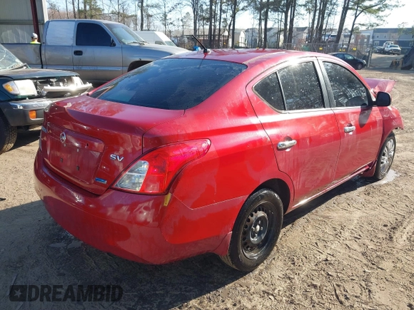 2012 Nissan Versa S with VIN 3N1CN7AP5CL844659, listed as a IAAI auction lot 41763533 with 85,271 mi miles. Bid and sale history available at carsss.com. Image 4.