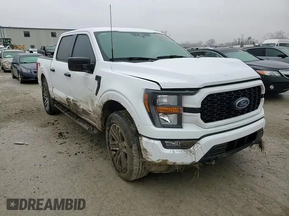 2023 Ford F-150 XL with VIN 1FTEW1EPXPKF33908, listed as a Copart auction lot 44173875 with 27,678 mi miles and Salvage Title. Bid and sale history available at carsss.com. Image 10.