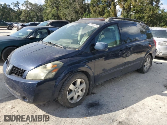 2005 Nissan Quest SL with VIN 5N1BV28U45N122878, listed as a Copart auction lot 79951924 with 157,540 mi miles and Salvage Title. Bid and sale history available at carsss.com. Image 1.