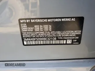2024 BMW 3 Series M340i with VIN 3MW49FS09R8E32108, listed as a Copart auction lot 45897695 with 21,076 mi miles and Salvage Title. Bid and sale history available at carsss.com. Image 12.