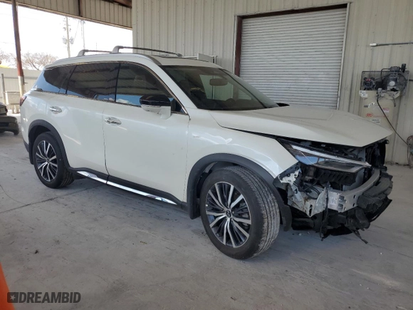 2022 Infiniti QX60 SENSORY with VIN 5N1DL1GS8NC332839, listed as a Copart auction lot 52494255 with 7,863 mi miles and Salvage Title. Bid and sale history available at carsss.com. Image 4.