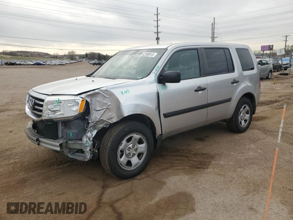 2015 Honda Pilot LX with VIN 5FNYF3H2XFB016418, listed as a Copart auction lot 52388915 with 139,709 mi miles and Salvage Title. Bid and sale history available at carsss.com. Image 1.