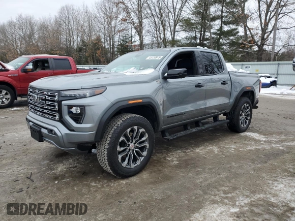 2024 GMC Canyon 4WD Denali with VIN 1GTP6FEK9R1152215, listed as a Copart auction lot 45130975 with 6,736 mi miles and Salvage Title. Bid and sale history available at carsss.com. Image 1.
