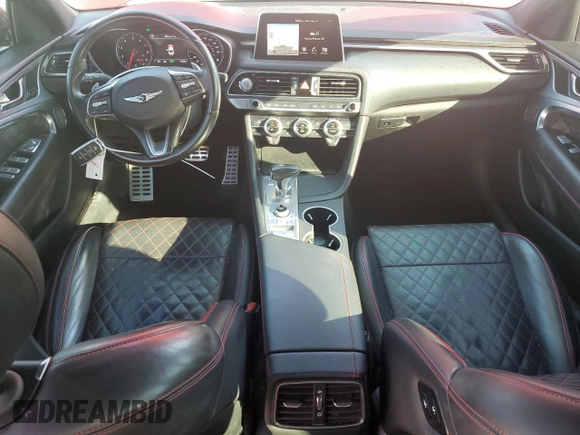 2019 Genesis G70 Advanced with VIN KMTG34LE1KU012126, listed as a Copart auction lot 81837404 with 73,898 mi miles and Non Repairable. Bid and sale history available at DreamBid. Image 8.