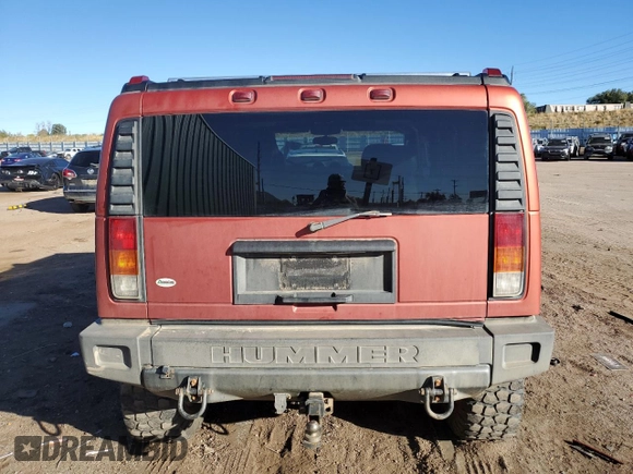 2003 Hummer H2 with VIN 5GRGN23U33H125797, listed as a Copart auction lot 77170554 with 166,739 mi miles and Clean Title. Bid and sale history available at carsss.com. Image 6.