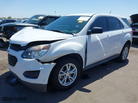 2017 Chevrolet Equinox LS with VIN 2GNFLEEK5H6134988, listed as a IAAI auction lot 41998031 with 57,167 mi miles. Bid and sale history available at carsss.com. Image 2.