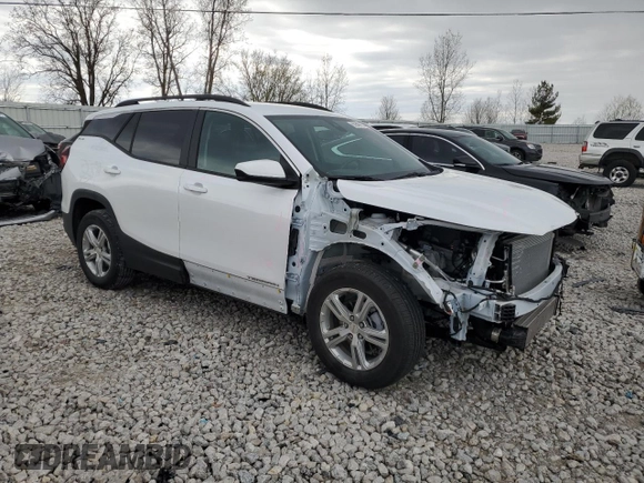 2024 GMC Terrain SLE with VIN 3GKALMEG4RL332729, listed as a Copart auction lot 53540215 with 10,606 mi miles and Clean title. Bid and sale history available at DreamBid. Image 4.