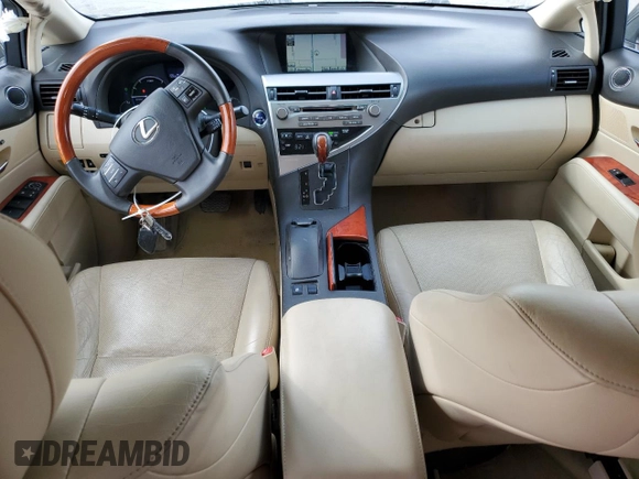 2010 Lexus RX 450h with VIN JTJBC1BA1A2414418, listed as a Copart auction lot 51016425 with 47,883 mi miles and Salvage Title. Bid and sale history available at DreamBid. Image 8.