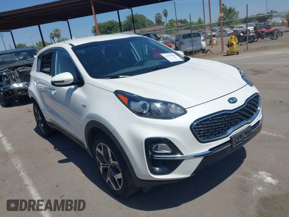 2021 Kia Sportage EX with VIN KNDPNCAC3M7886337, listed as a IAAI auction lot 42257589 with 45,216 mi miles and . Bid and sale history available at DreamBid. Image 1.