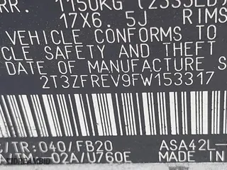 2015 Toyota RAV4 LE with VIN 2T3ZFREV9FW153317, listed as a IAAI auction lot 41931487 with 125,411 mi miles. Bid and sale history available at carsss.com. Image 9.