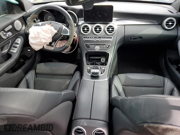 2018 Mercedes-Benz C 63 AMG with VIN 55SWF8GB6JU255249, listed as a Copart auction lot 50094455 with 61,693 mi miles and Salvage title. Bid and sale history available at DreamBid. Image 8.