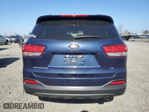 2018 Kia Sorento LX V6 with VIN 5XYPGDA57JG399755, listed as a Copart auction lot 47104185 with 84,085 mi miles and Salvage Title. Bid and sale history available at carsss.com. Image 6.