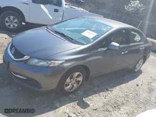 2013 Honda Civic Sdn LX with VIN 2HGFB2F59DH524429, listed as a IAAI auction lot 42114834 with 280,101 mi miles. Bid and sale history available at carsss.com. Image 6.