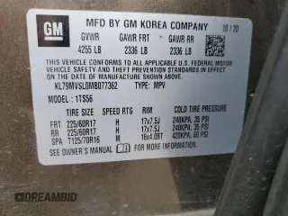 2021 Chevrolet TrailBlazer ACTIV with VIN KL79MVSL0MB077362, listed as a Copart auction lot 51917294 with 69,745 mi miles and Salvage Title. Bid and sale history available at DreamBid. Image 12.