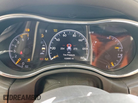 2017 Jeep Grand Cherokee Overland z VIN 1C4RJFCT5HC612721, wystawiony jako Copart lot #57652865 z przebiegiem 103 690 mil mil oraz Tytuł czysty. Historia ofert i sprzedaży dostępna na DreamBid. Obrazek 9.
