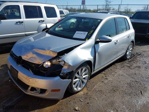 2013 Volkswagen Golf TDI with VIN WVWDM7AJ0DW138100, listed as a IAAI auction lot 41978728 with 103,264 mi miles. Bid and sale history available at carsss.com. Image 17.