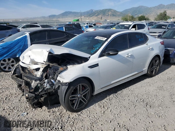 2013 Kia Optima SX with VIN 5XXGR4A61DG161895, listed as a Copart auction lot 59334945 with Not provided miles and Salvage title. Bid and sale history available at DreamBid. Image 1.