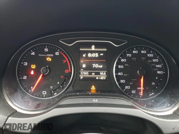 2015 Audi A3 1.8T Premium Plus with VIN WAUCCGFF2F1128698, listed as a Copart auction lot 61918183 with 57,605 mi miles. Bid and sale history available at carsss.com. Image 9.