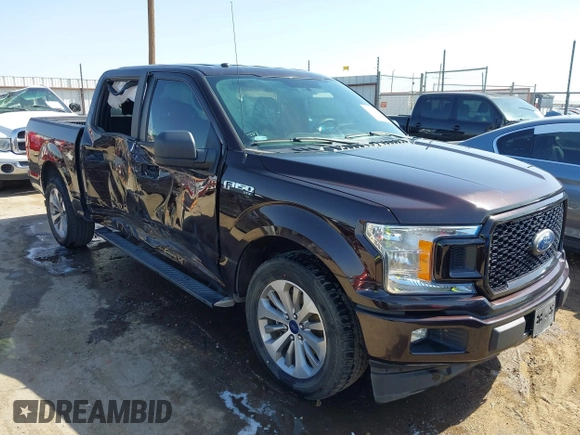 2018 Ford F-150 XL with VIN 1FTEW1CP5JKC93838, listed as a IAAI auction lot 42007069 with 92,117 mi miles and . Bid and sale history available at DreamBid. Image 1.