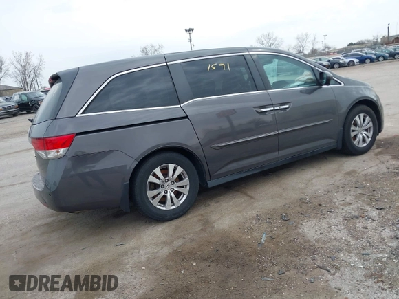 2014 Honda Odyssey EX-L with VIN 5FNRL5H62EB006346, listed as a IAAI auction lot 42061591 with 179,994 mi miles and . Bid and sale history available at DreamBid. Image 4.