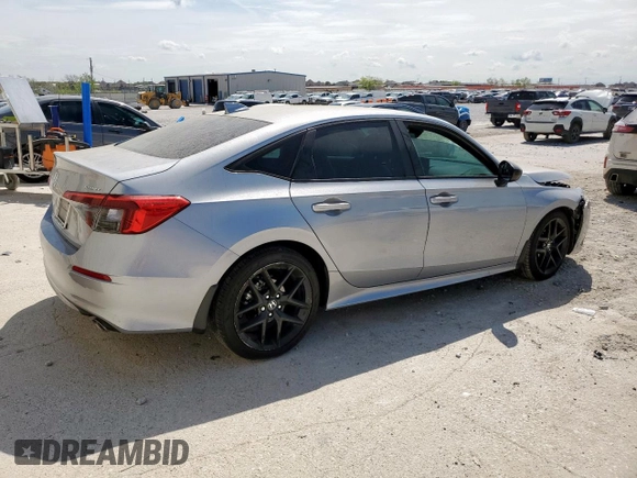 2024 Honda Civic Sedan Sport with VIN 2HGFE2F52RH576581, listed as a Copart auction lot 50894345 with 7,495 mi miles and Salvage Title. Bid and sale history available at carsss.com. Image 3.