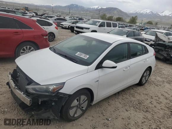 2019 Hyundai Ioniq Blue with VIN KMHC65LC8KU110221, listed as a Copart auction lot 53051765 with 62,030 mi miles and Salvage Title. Bid and sale history available at DreamBid. Image 1.