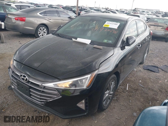 2020 Hyundai Elantra SEL with VIN 5NPD84LF6LH629173, listed as a IAAI auction lot 41922980 with 87,507 mi miles. Bid and sale history available at carsss.com. Image 2.