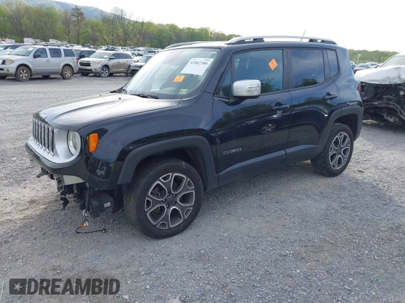 2017 Jeep Renegade Limited z VIN ZACCJBDB1HPE51333, wystawiony jako IAAI lot #42082300 z przebiegiem 91 615 mil mil oraz . Historia ofert i sprzedaży dostępna na DreamBid. Obrazek 2.